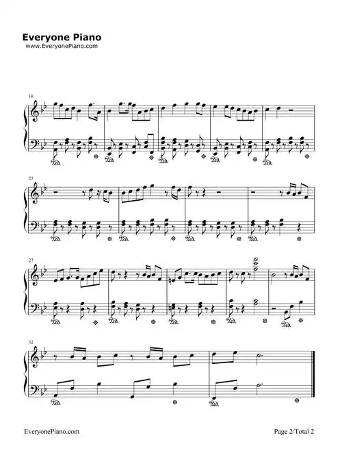 小精灵-tfboys五线谱预览2