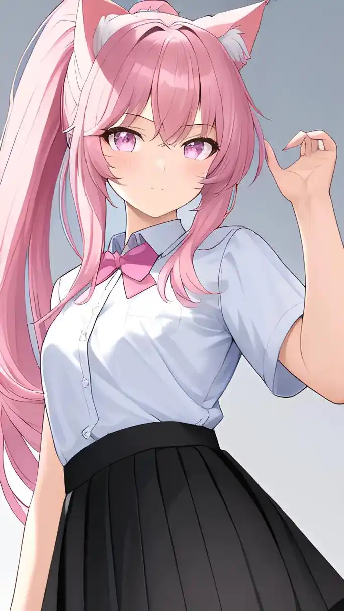 猫耳少女.喵呜#二次元 #壁纸 #抖音图文来了 - 抖音