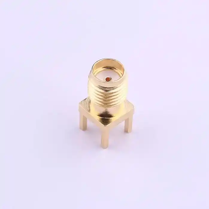 rf射频同轴连接器.sma 内孔 正脚 镀金半牙h=8mm  - 抖音