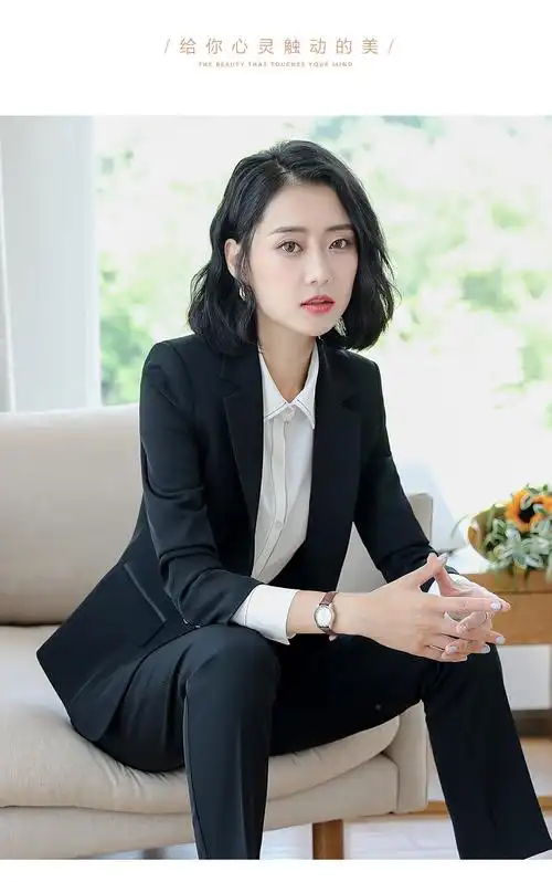 ky1105秋冬新款幼师职业女套装 白领办公工作服 女生西服套裙工衣