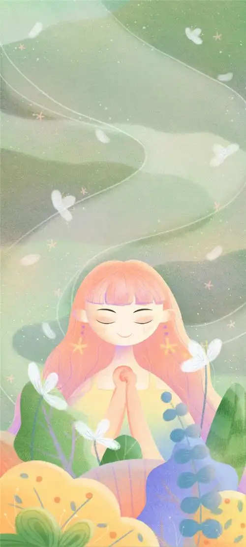 ai ps绘制小清新风格许愿少女手机壁纸图文教程