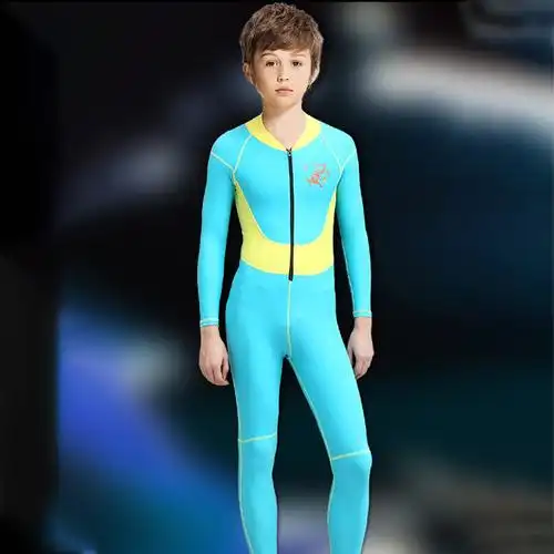 泳装中大童男男生竞速专业训练游泳衣速干连体潜水服