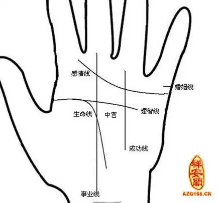 手相学事业线_手相图解_祥安阁风水网