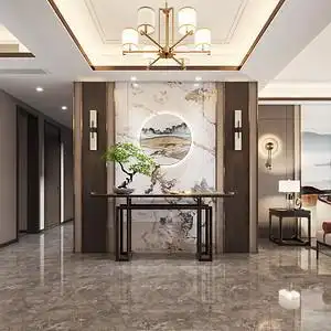 新中式玄关装修效果图大全-玄关新中式装修设计图片-东易日盛装饰集团