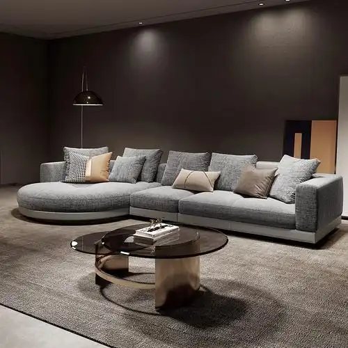 纳威现代轻奢布艺沙发客厅北欧简约2021年新款设计师布艺沙发