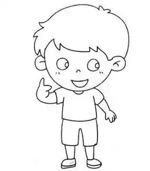 为了增强学生的学习兴趣小男孩简笔画图片幼儿学画帅气的小男孩这是一