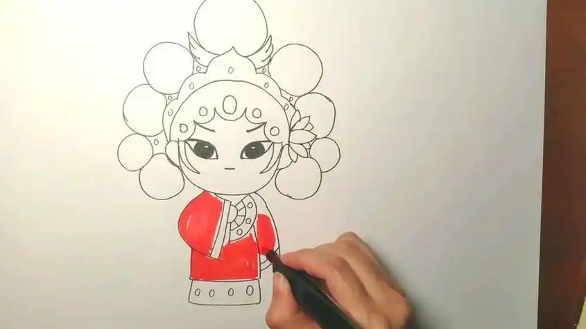 小学生画戏曲人物简笔画