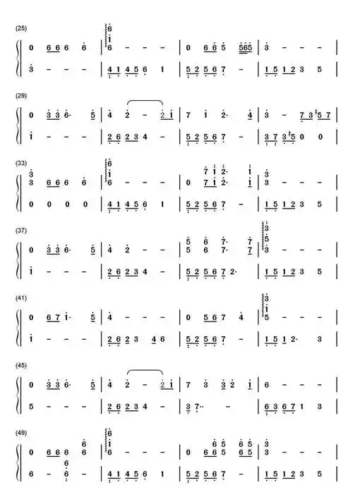 贝加尔湖畔c调双手简谱-虫虫乐谱