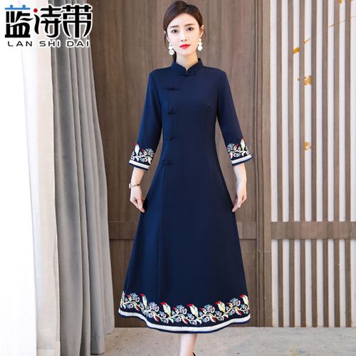 唐装汉服女装现代旗袍改良复古连衣裙中国风茶服文艺禅意中式裙子