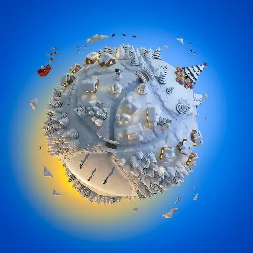 创意冰雪覆盖的地球高清图片