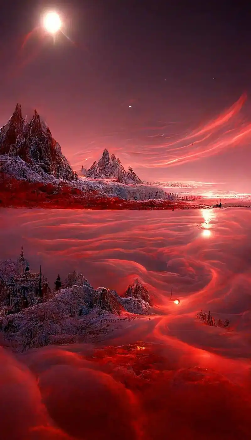 幻境.幻境之红色幻舞#ai #手机壁纸 #非凡无止镜  - 抖音