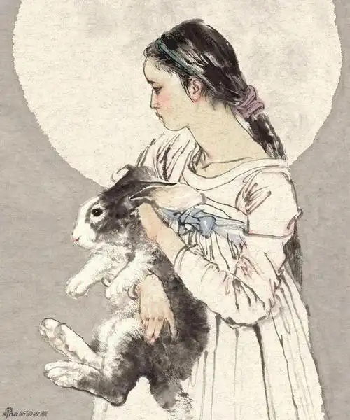 何家英的写意人物画风很诗意