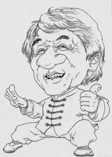 原创作品:成龙漫画线稿