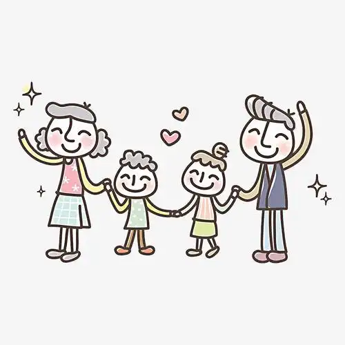 逛年货一家四口牛年喜庆节日新年