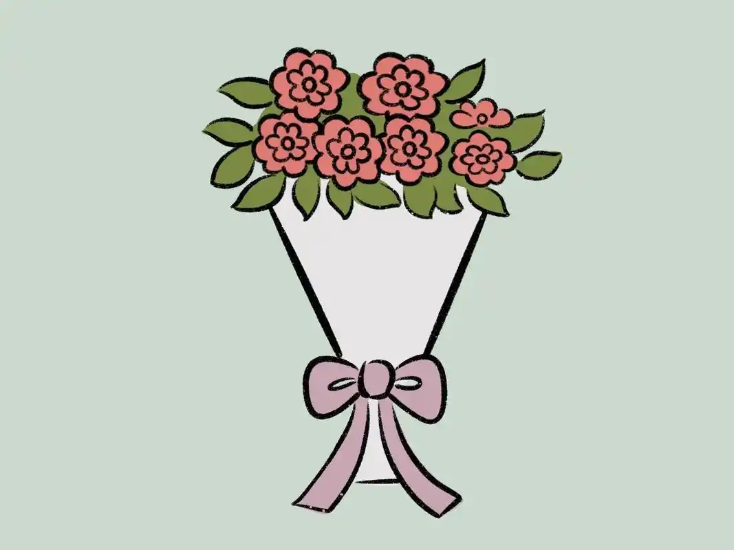 可爱简笔画【含教程】#花束简笔画 #手绘墙画手抄报黑板报#中 - 抖音