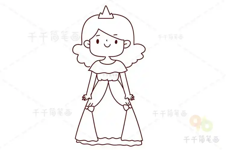 卷发公主简笔画