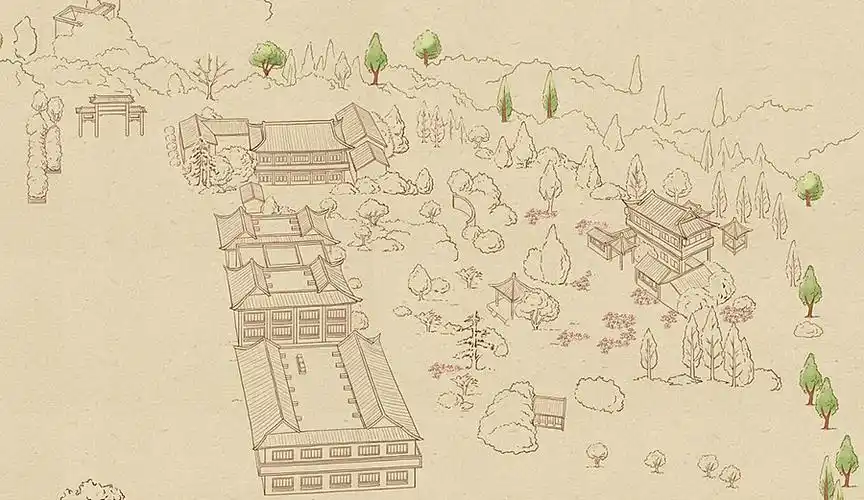 一组古风的手绘地图合集来了