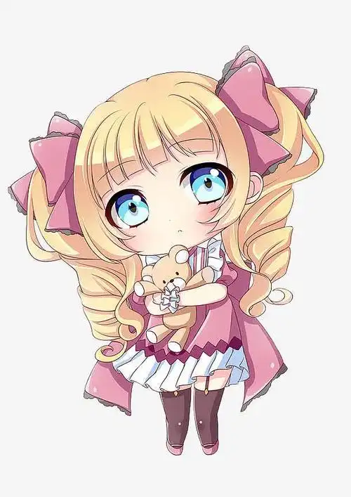 卡通q版金发小萝莉