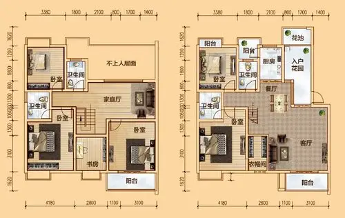 c户型  六室三厅四卫