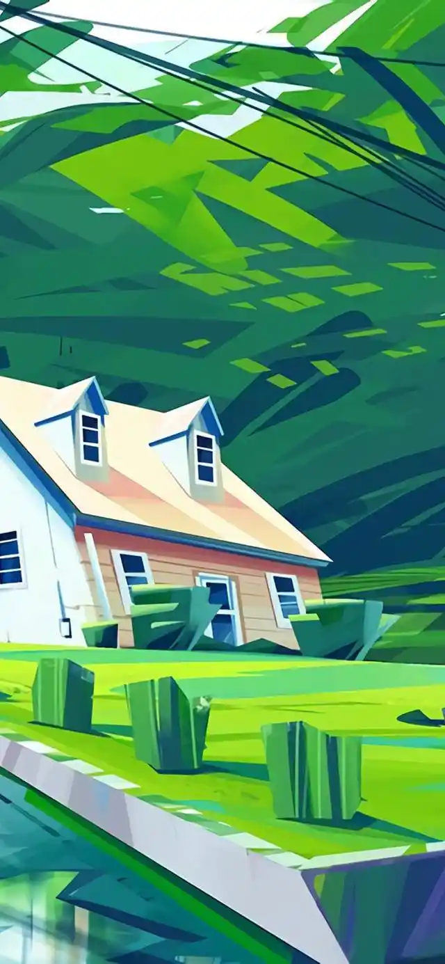 唯美清新风景插画,向往中的美好生活