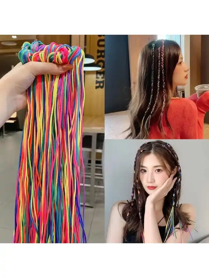 这个彩绳脏辫头绳真的太可爱啦!