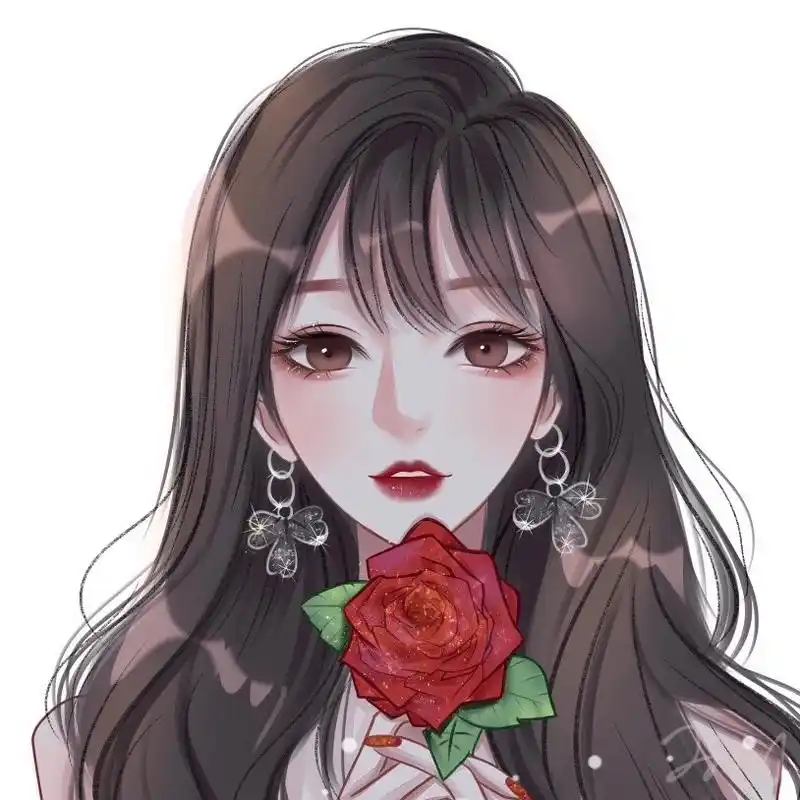 手绘头像女头闺蜜头像