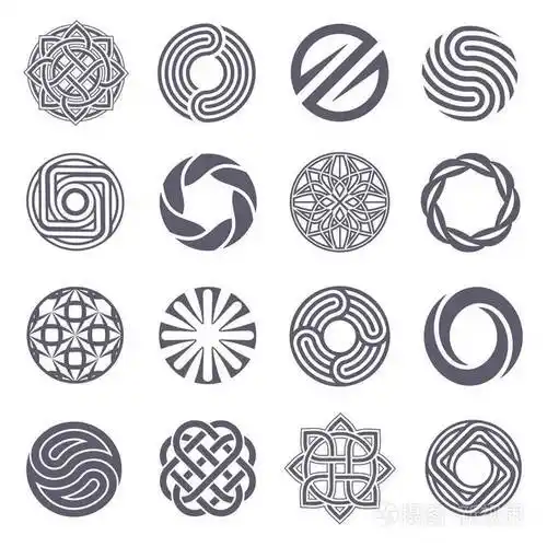 矢量标志设计集圆圈徽标