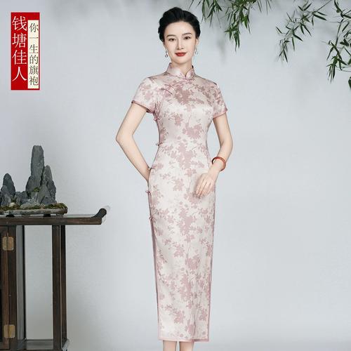 钱塘佳人如梦新中式改良真丝旗袍日常可穿高端气质显年轻2024夏新