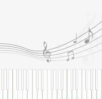 手绘/卡通 卡通元素 > 黑白键上的钢琴音乐 收藏 [声明] 觅元素所有