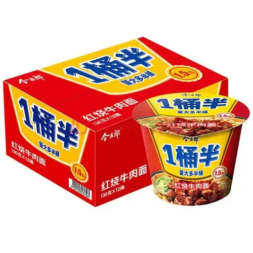 【京东超市】今麦郎 方便面 一桶半红烧牛肉面 整箱装