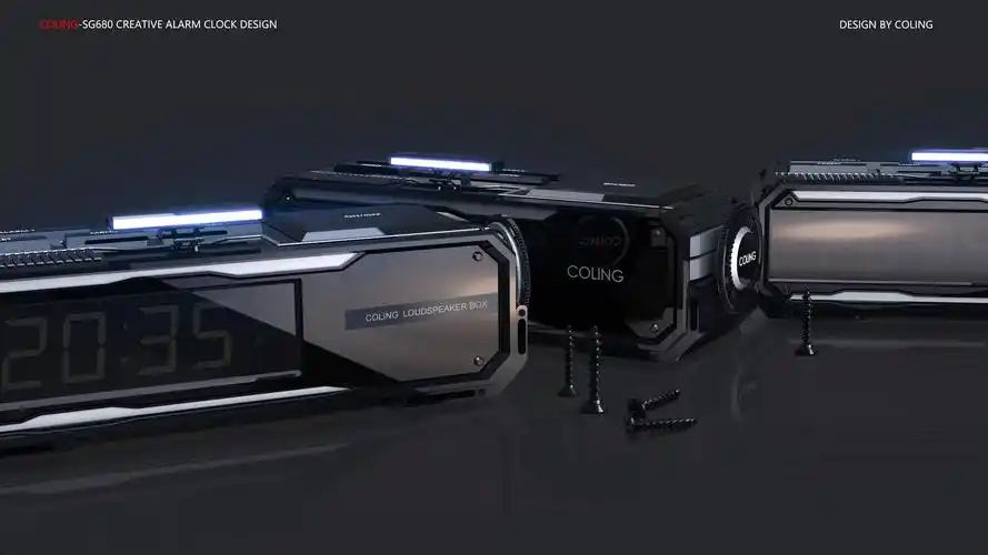 重金属工业风桌面时钟