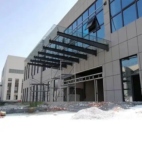 铁不锈钢雨棚钢梁支架牛腿h型玻璃爪雨篷雨搭钢结构挡雨棚钢架400mm带