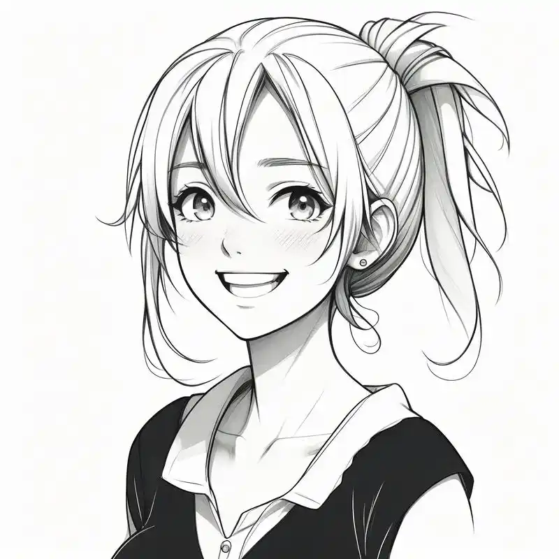 黑白素描头像0794