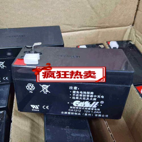 casil阀控密封式铅酸蓄电池ca1212 12v1.2ah卷帘门控制箱12v电瓶