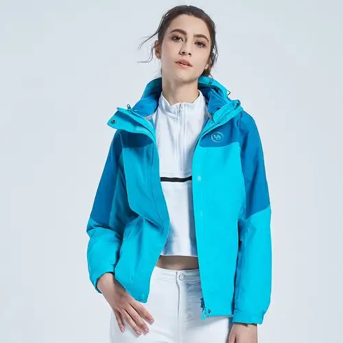 骆驼牌 防风防水透气 女款冲锋衣 可拆卸抓绒内胆 保暖加厚 秋冬