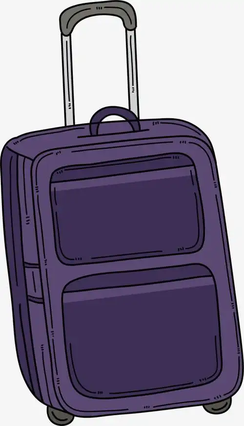 卡通手绘行李箱