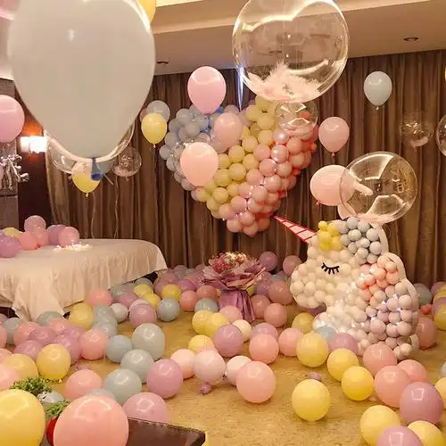 独角兽主题派对生日会场房间酒店ktv布置惊喜礼物求婚表白纪念日