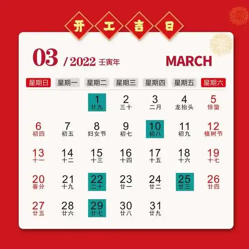 2022年3月装修吉日有哪几天3月哪天更适合装修开工呢
