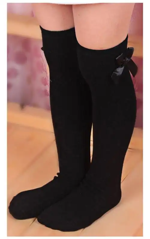 春款女童蝴蝶结中筒袜 跨境货源一件代发儿童过膝袜儿童袜宝宝袜