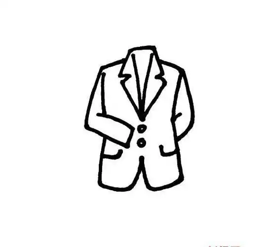 简笔画爸爸西装
