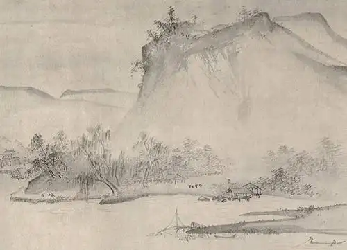 旷远连绵 江天浩渺的 南宋 夏圭《溪山清远图》