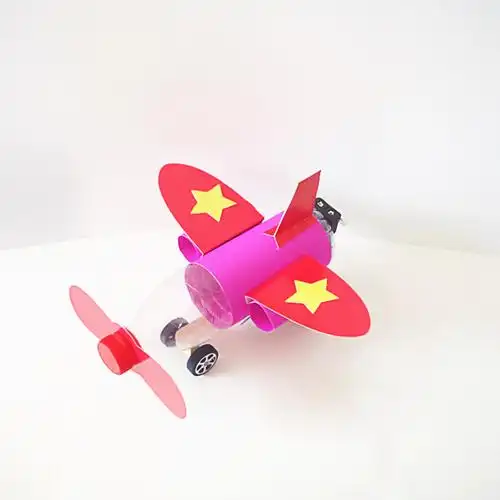 学生科学实验科技手工制作发明 自制矿泉水瓶电动飞机diy材料 tk