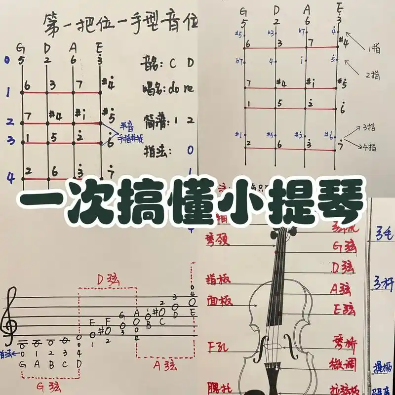 初学小提琴把位太难?一步带你搞懂小提琴95