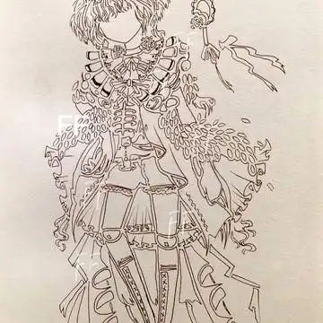 来点伊芙琳妹妹的黑白稿大赏.