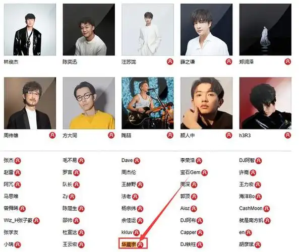 其次,qq音乐歌手榜即使切换到了内地男歌手类别,华晨宇的名字是完全看