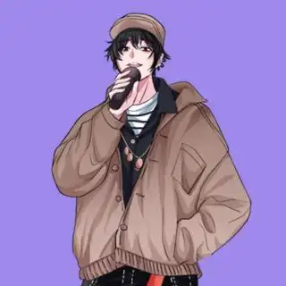 拿话筒的男生插画头像