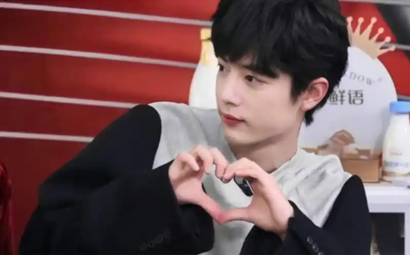 肖战比心,肖战向你比心