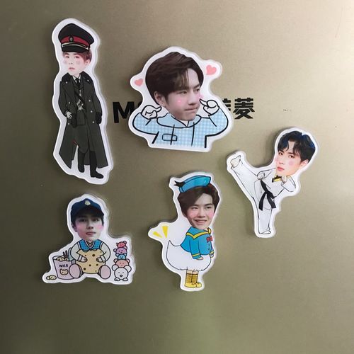 王一博亚克力磁性冰箱贴简约现代头像q版卡通纪念磁力贴