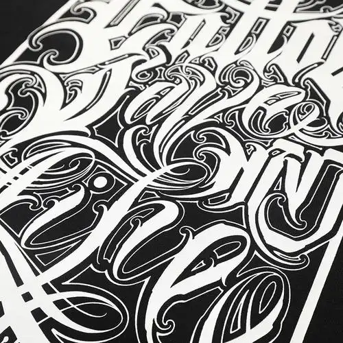 双头ekhlas新款原创潮流宽松西海岸花体字卫衣