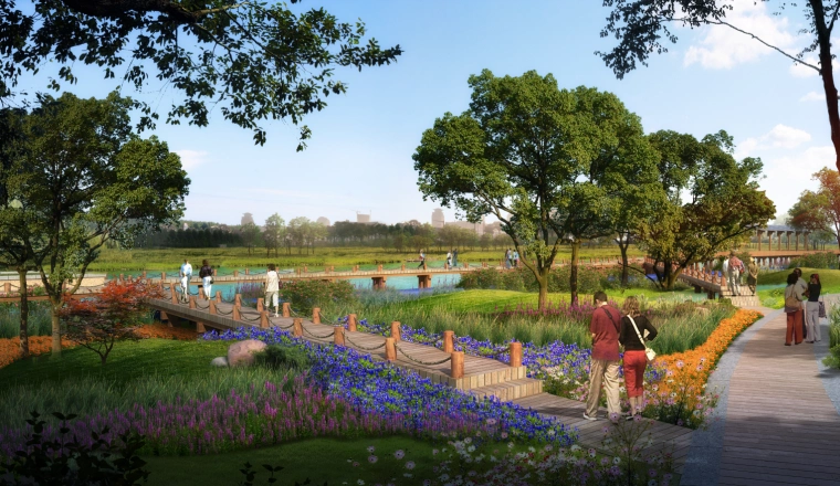 6套高清精品公园景观效果图psd源文件